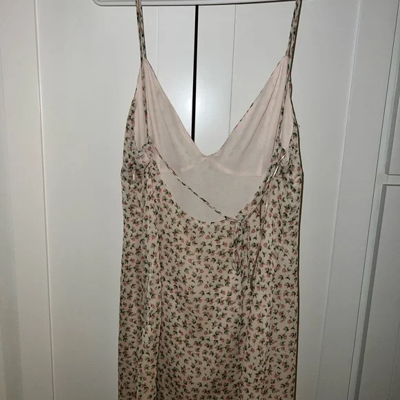Zara Cream Floral Strap Dress - Picture 3 of 6